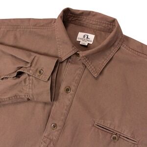 Gardenheir NY Japanese Denim Mens 2XL Brown Gardening Smock Shirt Adult
